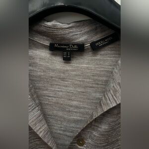 Massimo Dutti Light Brown Lyocell Wool Top